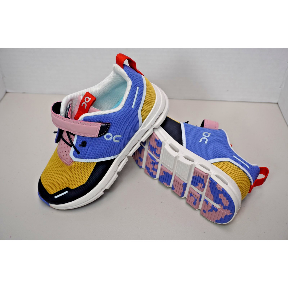 On Running Kids Cloud Play Sneakers Colorful Strap Closure Size 13 Kids / - Picture 2 of 11